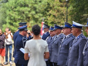 Uczestnicy obchodów Święta Policji w Mieleckiej jednostce policji