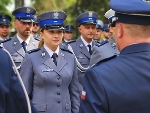 Uczestnicy obchodów Święta Policji w Mieleckiej jednostce policji