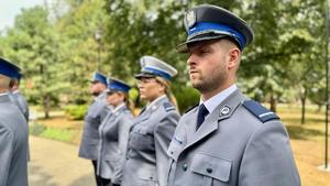 Uczestnicy obchodów Święta Policji w Mieleckiej jednostce policji