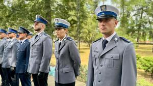 Uczestnicy obchodów Święta Policji w Mieleckiej jednostce policji