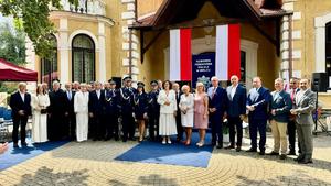 Uczestnicy obchodów Święta Policji w Mieleckiej jednostce policji