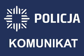 logo policja i napis policja komunikat