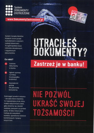 plakat &quot;zastrzeż dokumenty&quot;