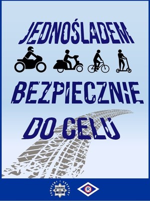 plakat Jednośladem bezpiecznie do celu