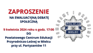 plakat zaproszenie na debatę Mielec