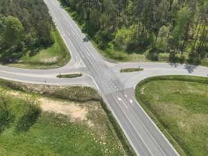 widok z drona na mielecka obwodnicę