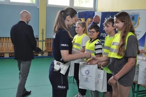 Uczestnicy,goście uczniowie, Powiatowego Finału Ogólnopolskiego Turnieju Bezpieczeństwa w Ruchu Drogowym w Mielcu