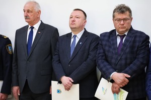 Uroczyste wprowadzenie Komendanta Powiatowego Policji w Mielcu - uczestnicy uroczystości