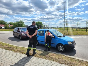 mieleccy policjanci podczas zabezpieczenia prewencyjnego pokazów lotniczych w Mielcu