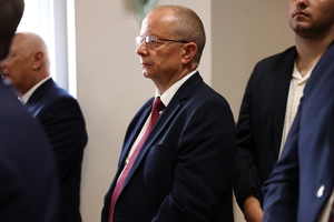 uczestnicy obchodów Święta Policji 2025 w mieleckiej jednostce Policji