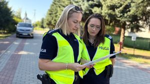 Policjantki z Zespołu Profilaktyki Społecznej, Nieletnich i Patologi KPP w Mielcu