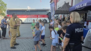 uczestnicy Akcji krwiopijstwa w Mielcu przy PSP
