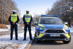 radiowóz i policjanci