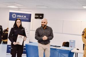 uczestnicy zakończenia ferii z policjantami