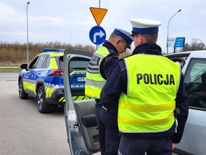 policjanci podczas działań