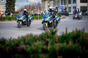 uczestnicy otwarcia sezonu motocyklowego w Radomyślu Wielkim