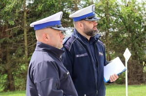 policjanci, organizatorzy Wojewódzkiego Finału Turnieju Bezpieczeństwa w Ruchu Drogowym