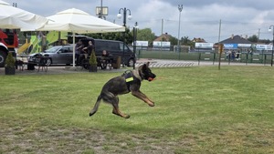 dzieci z SP nr 2 z policjantami